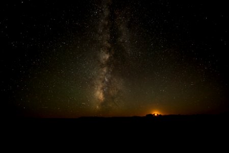 The Crescent Moon Sets at Grand View Point
