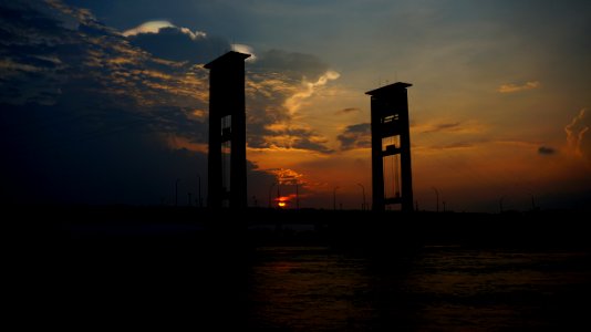 Sunset Over Musi Ampera photo