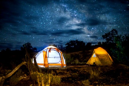 Tents with the Milky Way