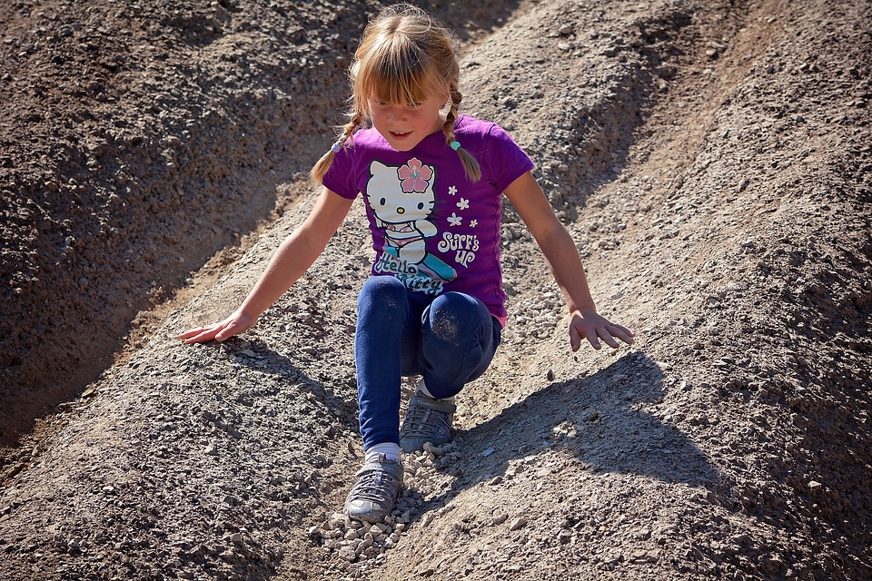 Girl blond sand hill