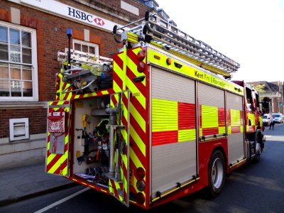 HIGH STREET SEVENOAKS KENT SCAFFOLDING HIT BY HGV photo