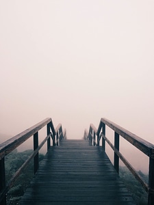 Fog outdoor path photo