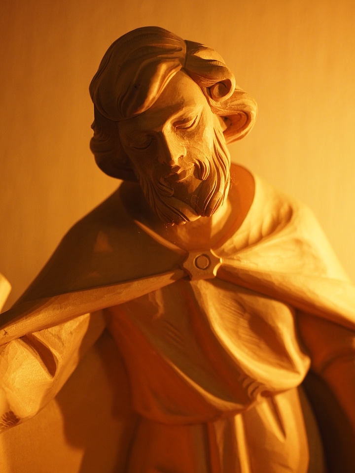 Santon wood carving nativity scene