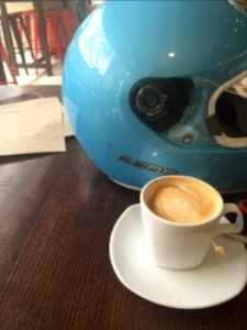 Coffee, Motor Bike Helmet, Baby Blue