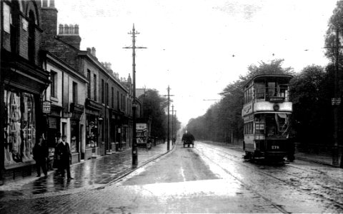 Washway Rd, Sale, Cheshire 1912, Looking south at School Rd cross roads