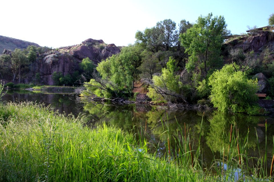 PENA BLANCA LAKE (7-18-12) west of nogales, scc, az -03 looking out from lower thumb rock cove