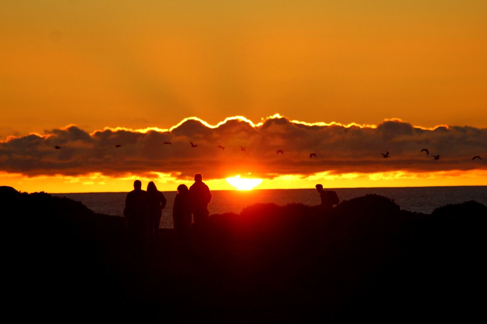 puesta de sol en punta de tralca