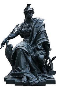 Metal woman sculpture