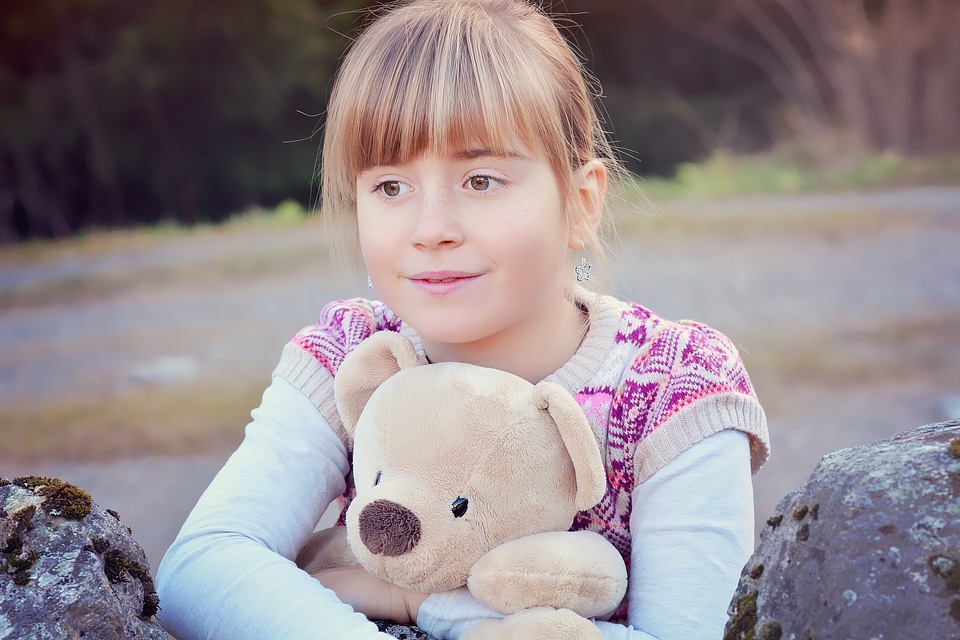 Face teddy bear blond