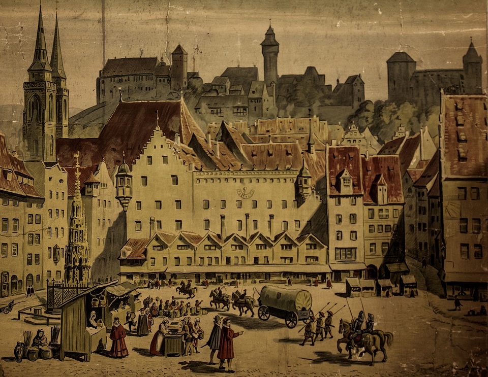 Main market historic center castle