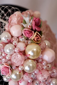 Pink ivory head band
