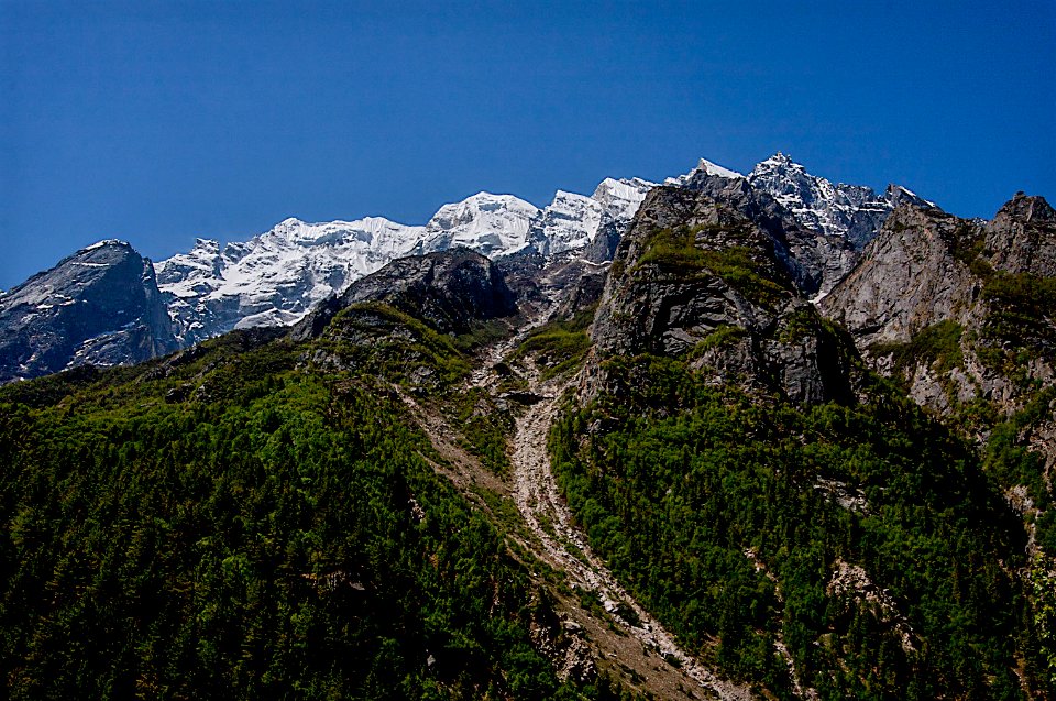 Manda peaks from Bhagirathi Valley