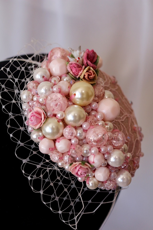 Pink ivory head band