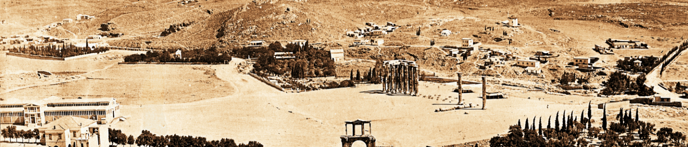 The course of the Ilissos, 1873 -- viewed from the Akropolis