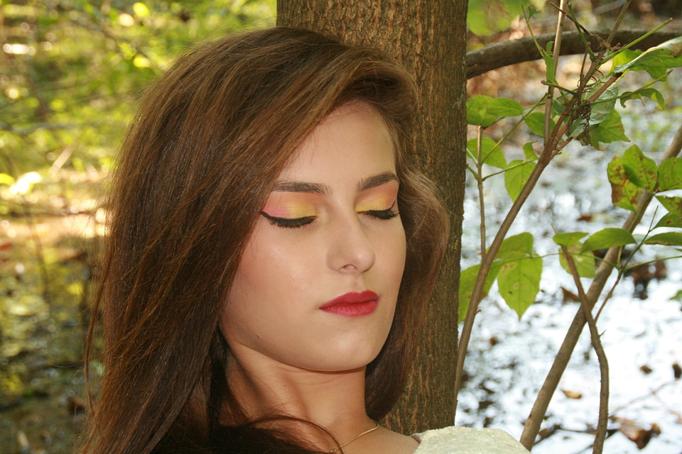 Sleep autumn portrait