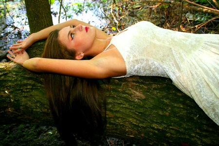 Portrait dress white