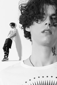 Black and white male young people