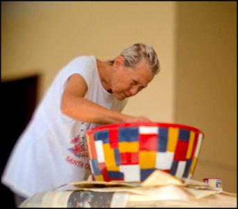 Painting a Flower Pot