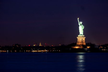 Statue of Liberty from brooklyn night
