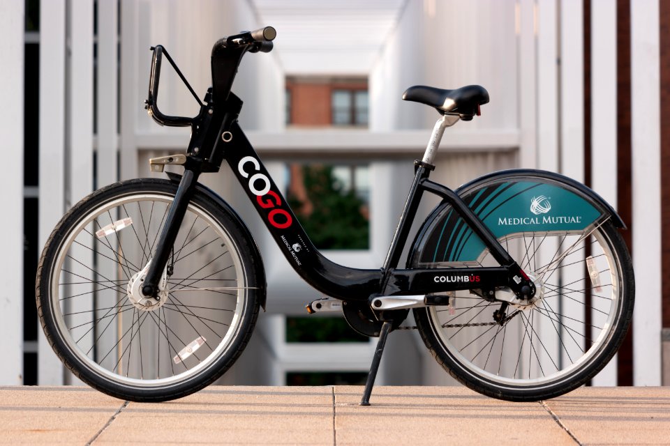 CoGo Bike Share outside Wexner Center for the Arts