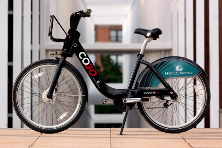 CoGo Bike Share outside Wexner Center for the Arts