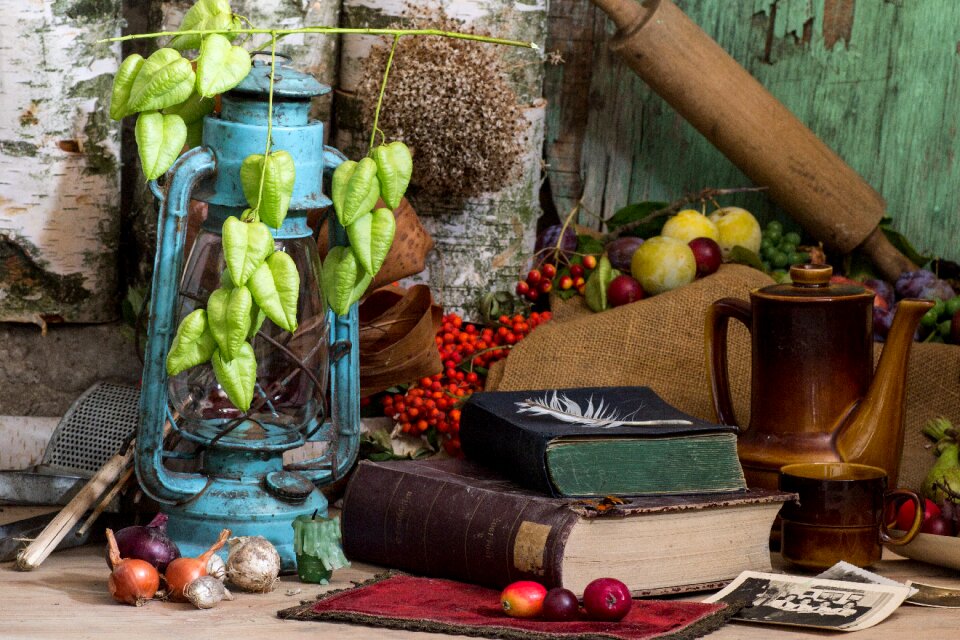 Kerosene lamp old photos fruit