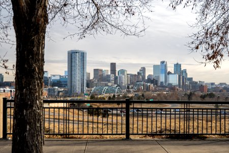 morning view of Denver skyline from the west photo