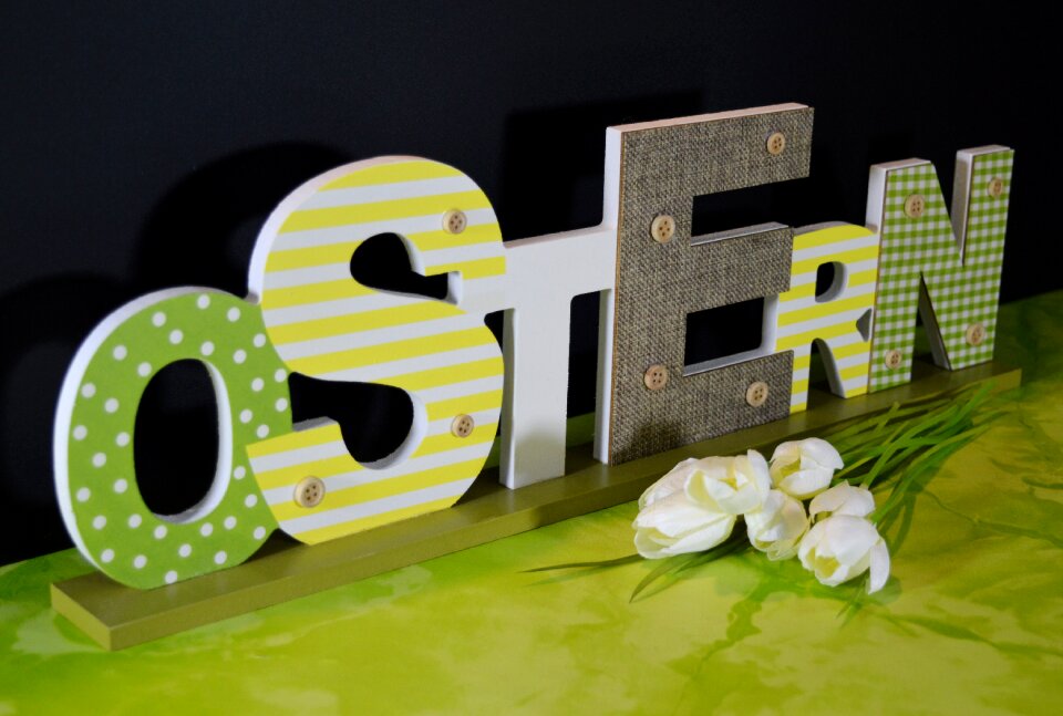 Tulips green background