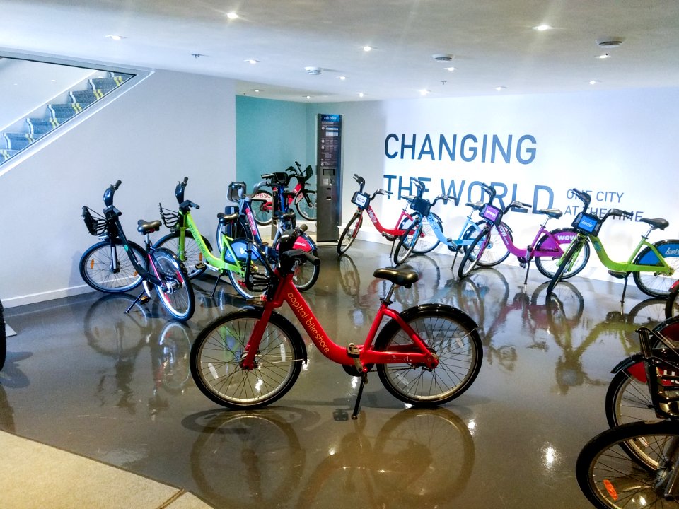 Capital Bikeshare demo bike in PBSC showroom