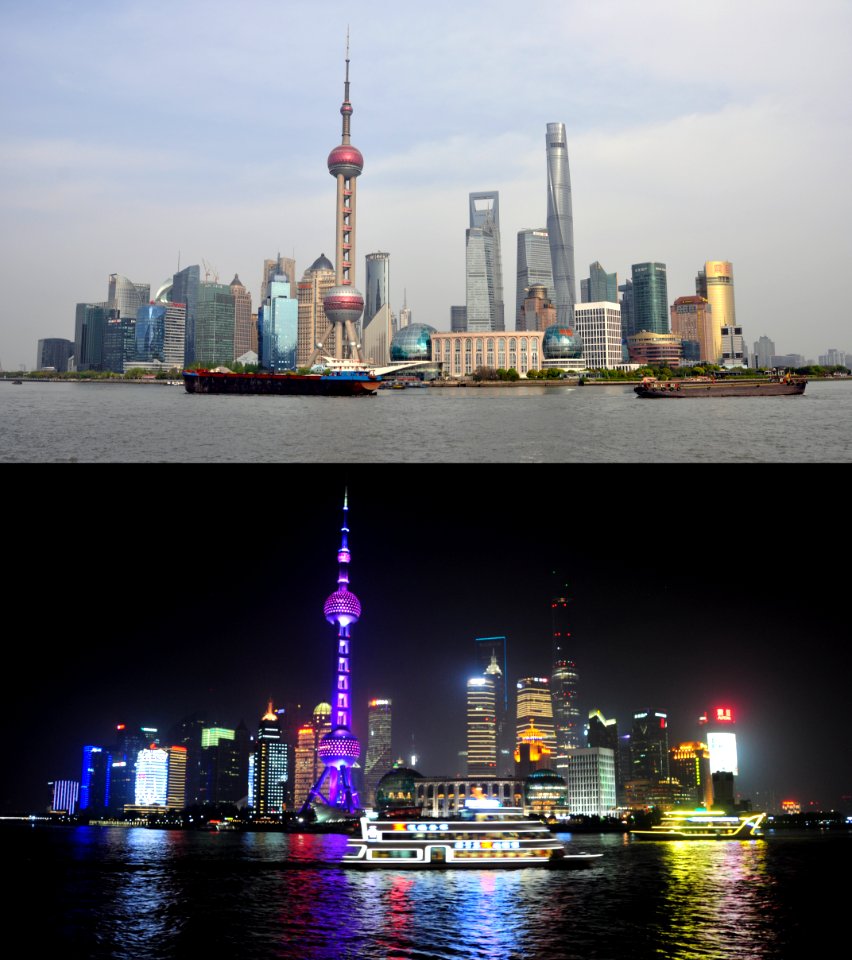 day-night at the Bund