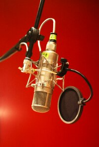 Vocal microphone audio recording photo