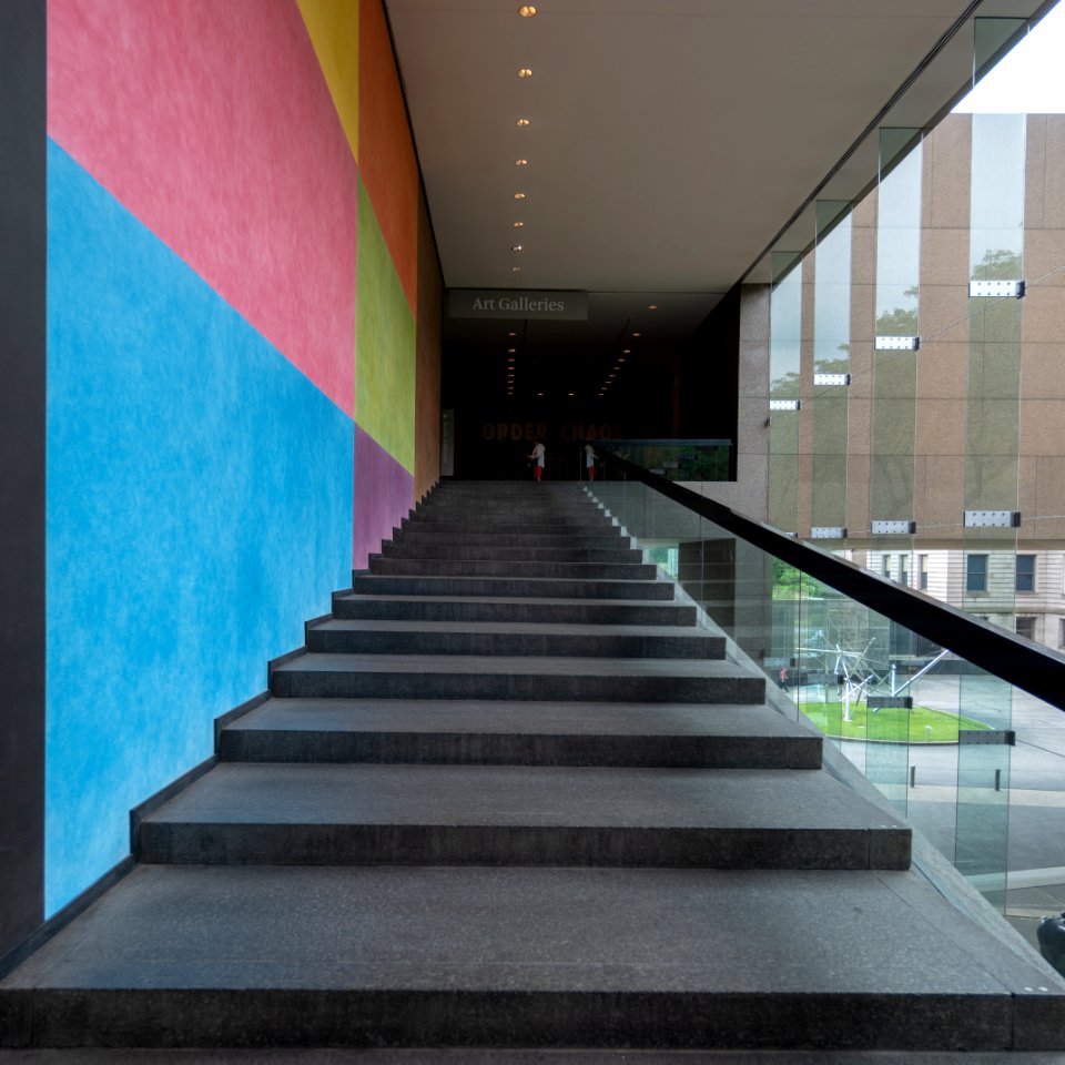 Colorful stairs at Carnegie Museum of Art