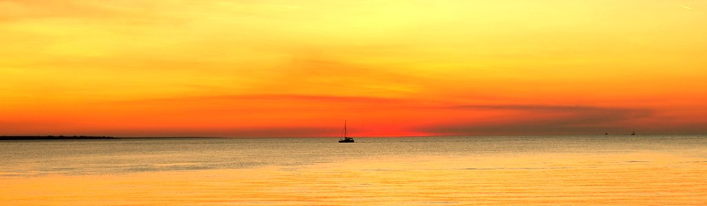 Sunset sailing photo