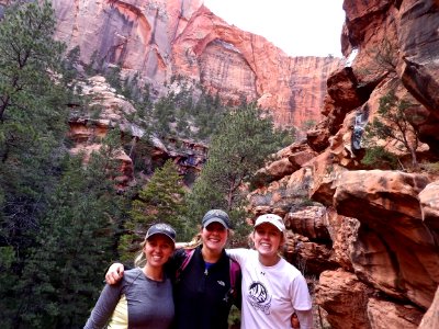 The crew with Kolob Arch