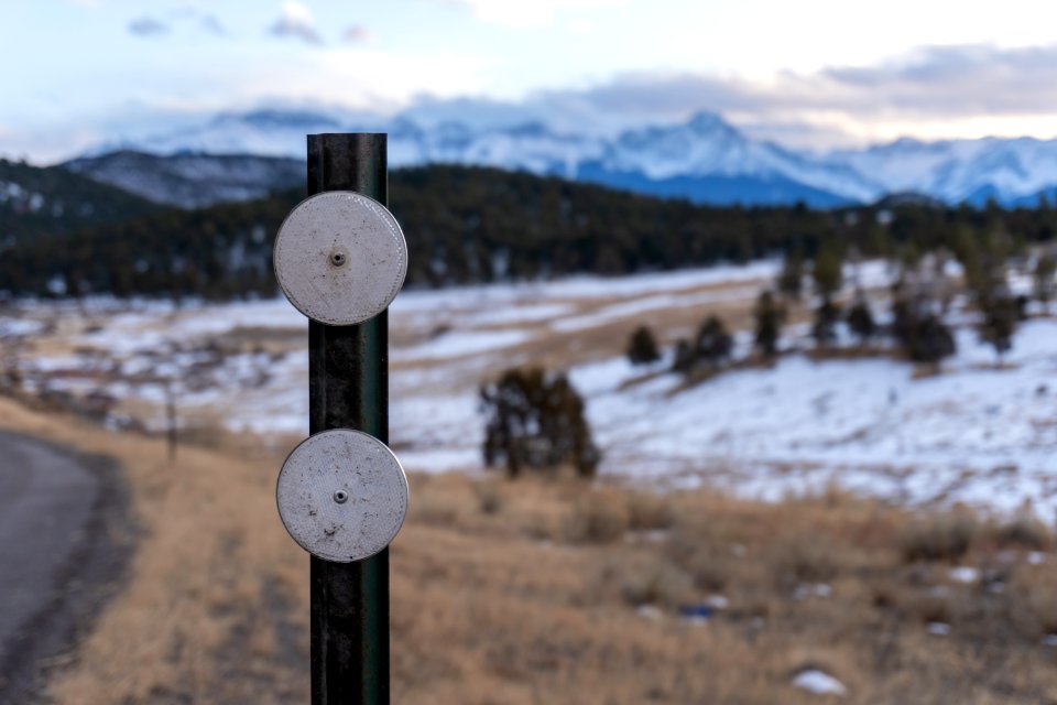 highway marker near Ridgway state park