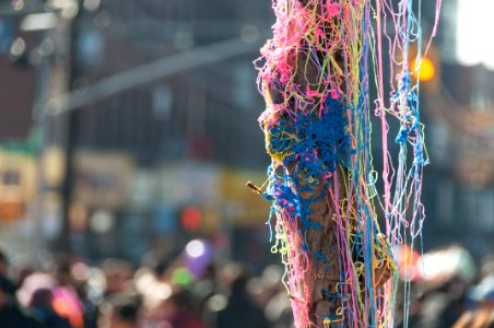 Silly String everywhere at the lunar new year parade photo