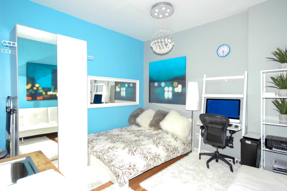 Bed and desk