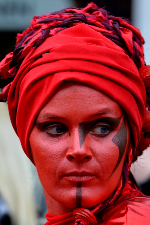 Decoration face paint red