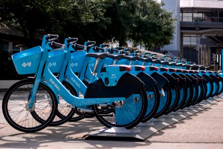 Blue Bikes NOLA in a dock