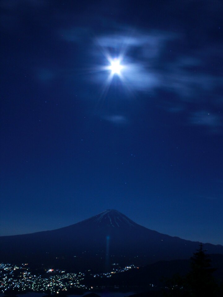 Fuji san world heritage site night view
