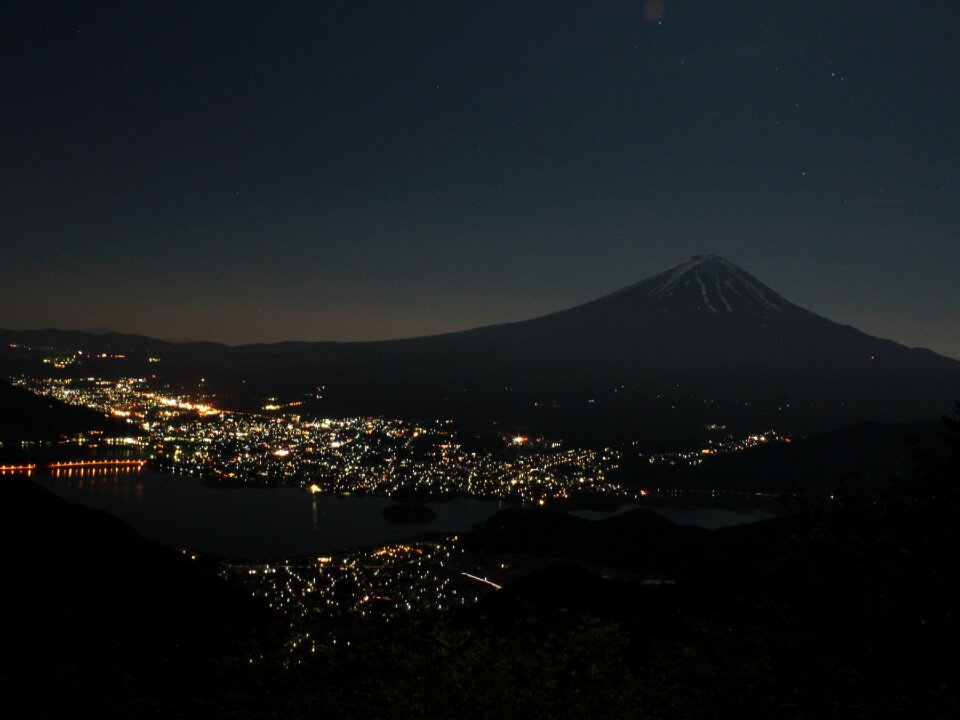 Fuji san world heritage site night view