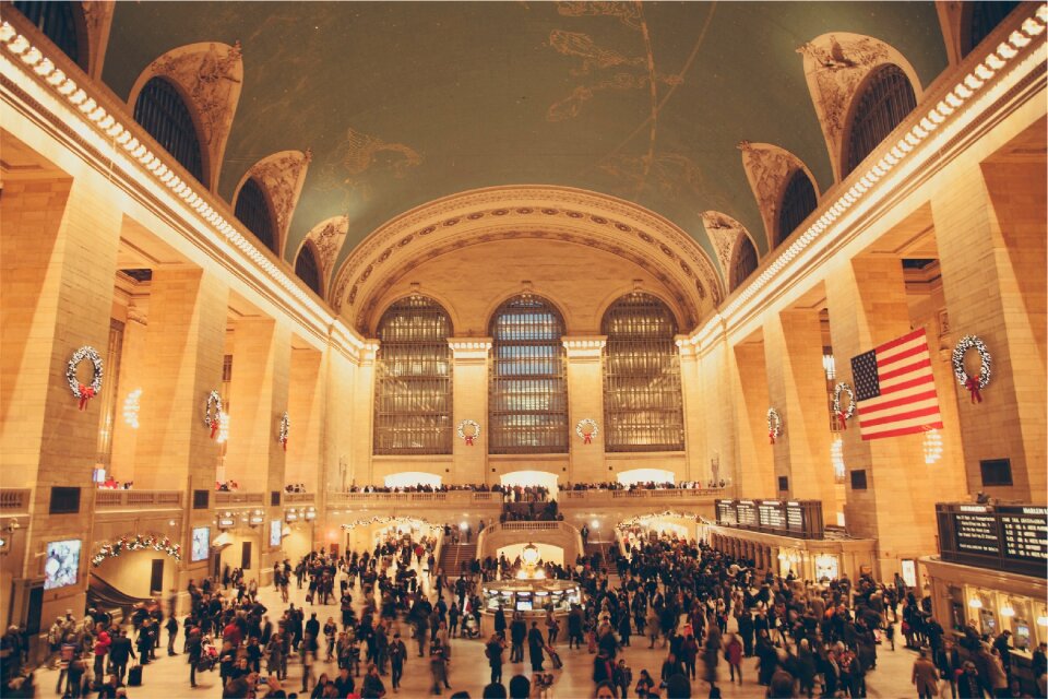 People crowd architecture
