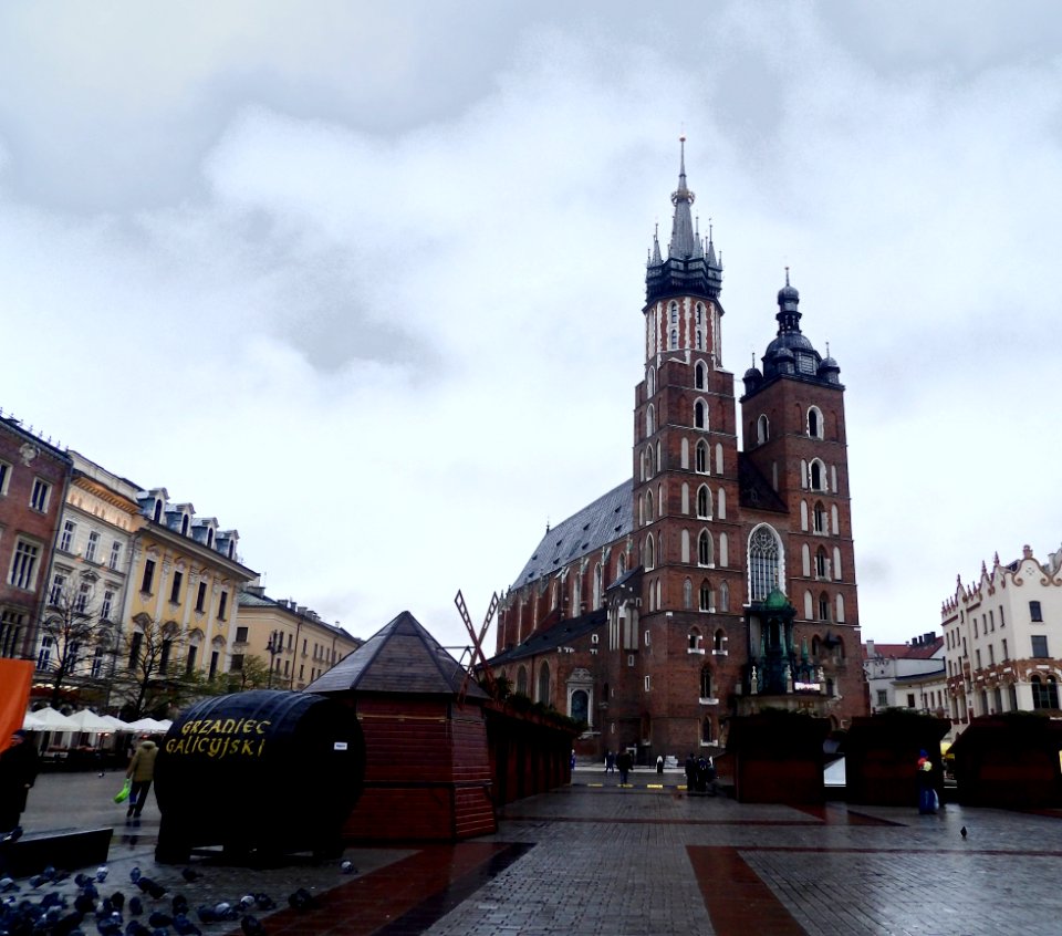 Christmas shops are popping up in the square