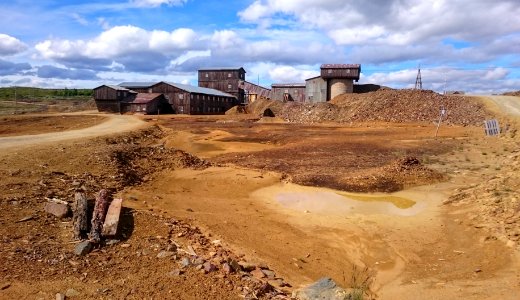 Røros, Norway. Polluted area around old mine.