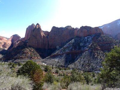 Kolob Canyons w/ patches of snow photo