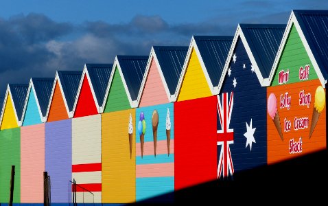 A splash of colour. Lakes Entrance. Vic. Aust.