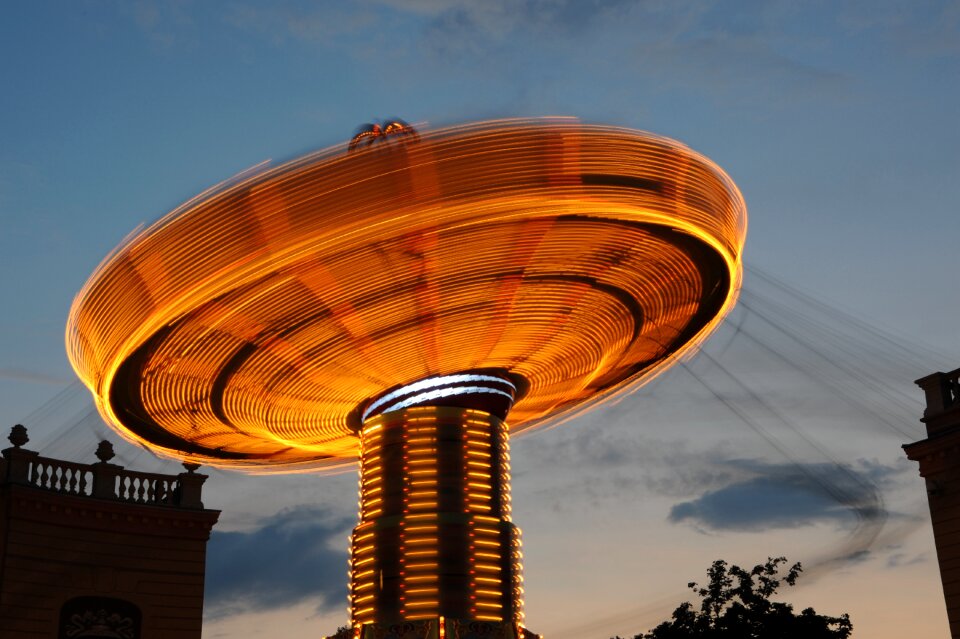Long exposure night photography hustle and bustle