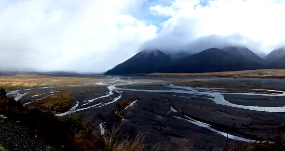 Braided river. Canterbury  NZ.