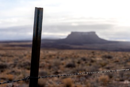 barb wire fence outside monument valley