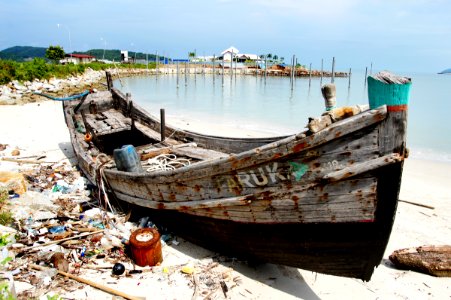 Old fishing boat Malaysia. photo